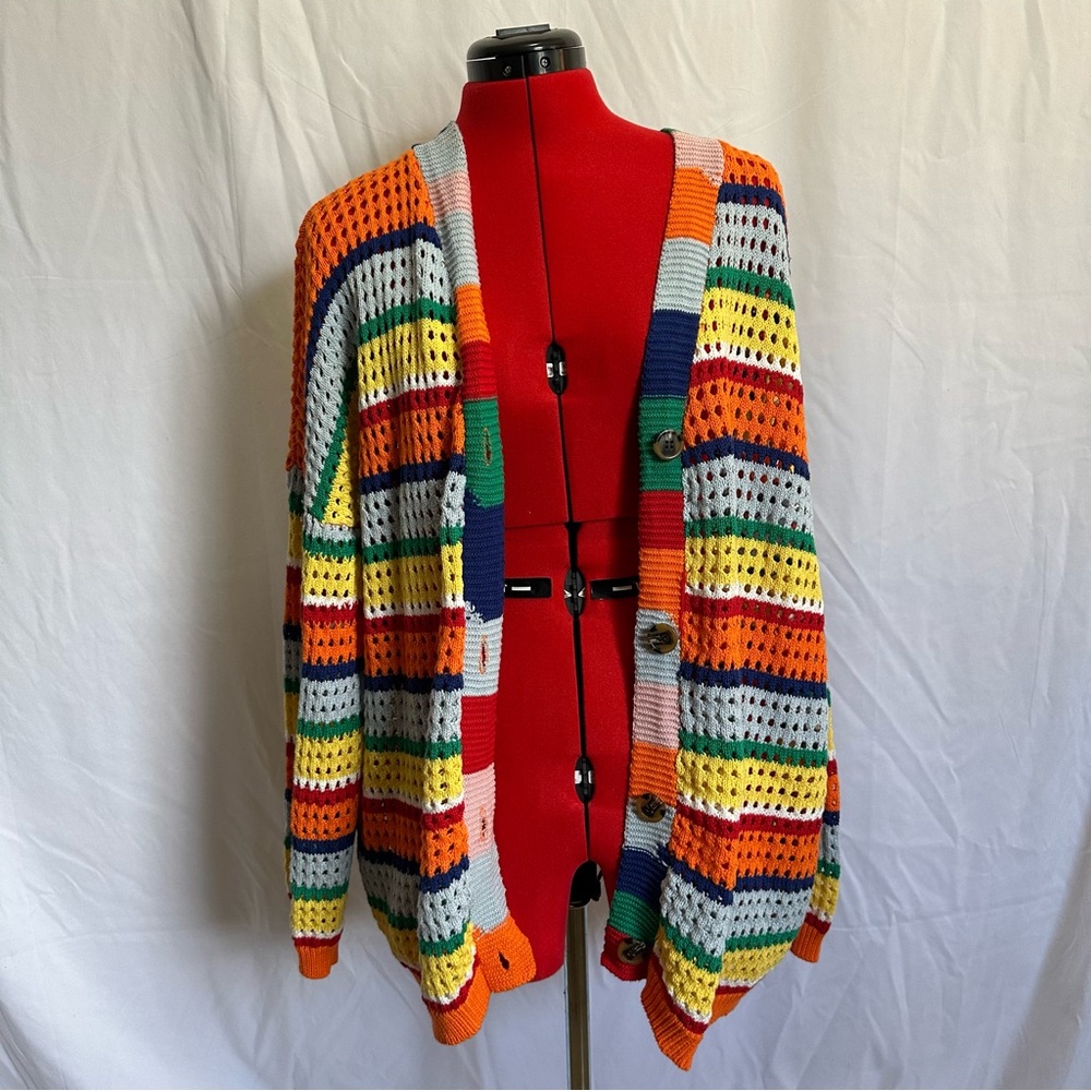 Fashion Nova Orange Knit Cardigan